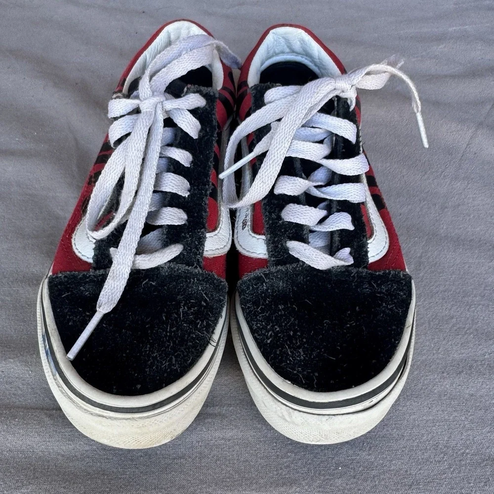 Size 13c - Vans Kids Red Black Shoes‎